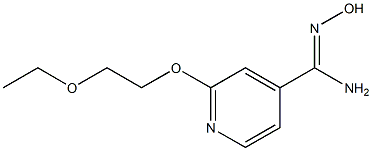 2-(2-ethoxyethoxy)-N'-hydroxypyridine-4-carboximidamide 结构式