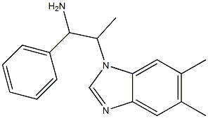 2-(5,6-dimethyl-1H-1,3-benzodiazol-1-yl)-1-phenylpropan-1-amine 结构式