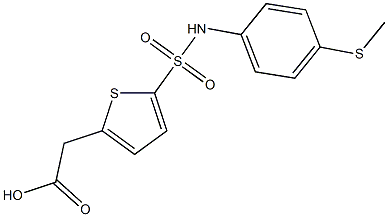 2-(5-{[4-(methylsulfanyl)phenyl]sulfamoyl}thiophen-2-yl)acetic acid 结构式