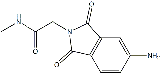 2-(5-amino-1,3-dioxo-2,3-dihydro-1H-isoindol-2-yl)-N-methylacetamide 结构式