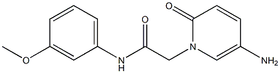 2-(5-amino-2-oxo-1,2-dihydropyridin-1-yl)-N-(3-methoxyphenyl)acetamide 结构式