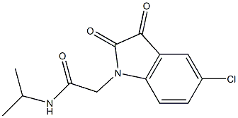 2-(5-chloro-2,3-dioxo-2,3-dihydro-1H-indol-1-yl)-N-(propan-2-yl)acetamide 结构式