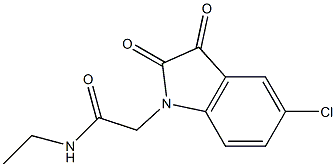 2-(5-chloro-2,3-dioxo-2,3-dihydro-1H-indol-1-yl)-N-ethylacetamide 结构式