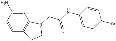 2-(6-amino-2,3-dihydro-1H-indol-1-yl)-N-(4-bromophenyl)acetamide 结构式