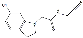 2-(6-amino-2,3-dihydro-1H-indol-1-yl)-N-(cyanomethyl)acetamide 结构式