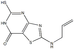 2-(allylamino)-5-mercapto[1,3]thiazolo[4,5-d]pyrimidin-7(6H)-one 结构式