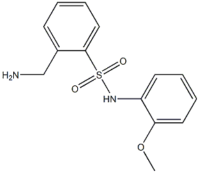 2-(aminomethyl)-N-(2-methoxyphenyl)benzene-1-sulfonamide 结构式