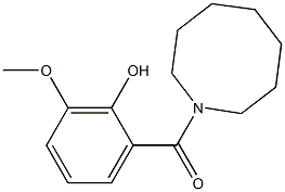 2-(azocan-1-ylcarbonyl)-6-methoxyphenol 结构式