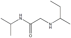 2-(butan-2-ylamino)-N-(propan-2-yl)acetamide 结构式