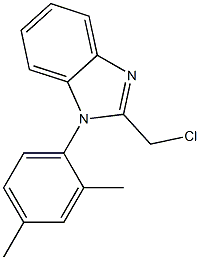 2-(chloromethyl)-1-(2,4-dimethylphenyl)-1H-1,3-benzodiazole 结构式