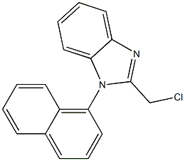 2-(chloromethyl)-1-(naphthalen-1-yl)-1H-1,3-benzodiazole 结构式