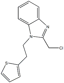 2-(chloromethyl)-1-[2-(thiophen-2-yl)ethyl]-1H-1,3-benzodiazole 结构式