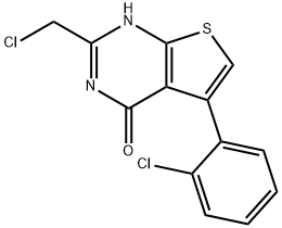 2-(chloromethyl)-5-(2-chlorophenyl)-3H,4H-thieno[2,3-d]pyrimidin-4-one 结构式