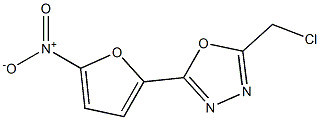 2-(chloromethyl)-5-(5-nitrofuran-2-yl)-1,3,4-oxadiazole 结构式