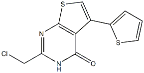 2-(chloromethyl)-5-(thiophen-2-yl)-3H,4H-thieno[2,3-d]pyrimidin-4-one 结构式