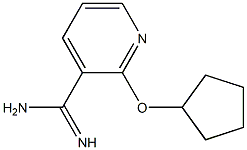 2-(cyclopentyloxy)pyridine-3-carboximidamide 结构式