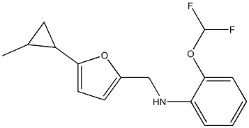 2-(difluoromethoxy)-N-{[5-(2-methylcyclopropyl)furan-2-yl]methyl}aniline 结构式