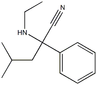 2-(ethylamino)-4-methyl-2-phenylpentanenitrile 结构式