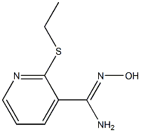 2-(ethylsulfanyl)-N'-hydroxypyridine-3-carboximidamide 结构式