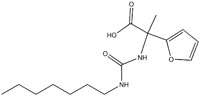 2-(furan-2-yl)-2-[(heptylcarbamoyl)amino]propanoic acid 结构式