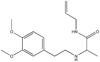 2-{[2-(3,4-dimethoxyphenyl)ethyl]amino}-N-(prop-2-en-1-yl)propanamide 结构式