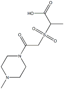 2-{[2-(4-methylpiperazin-1-yl)-2-oxoethane]sulfonyl}propanoic acid 结构式
