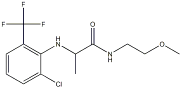 2-{[2-chloro-6-(trifluoromethyl)phenyl]amino}-N-(2-methoxyethyl)propanamide 结构式