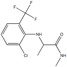 2-{[2-chloro-6-(trifluoromethyl)phenyl]amino}-N-methylpropanamide 结构式