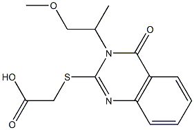 2-{[3-(1-methoxypropan-2-yl)-4-oxo-3,4-dihydroquinazolin-2-yl]sulfanyl}acetic acid 结构式