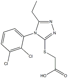 2-{[4-(2,3-dichlorophenyl)-5-ethyl-4H-1,2,4-triazol-3-yl]sulfanyl}acetic acid 结构式