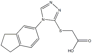 2-{[4-(2,3-dihydro-1H-inden-5-yl)-4H-1,2,4-triazol-3-yl]sulfanyl}acetic acid 结构式