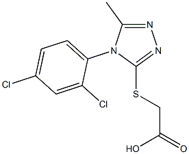 2-{[4-(2,4-dichlorophenyl)-5-methyl-4H-1,2,4-triazol-3-yl]sulfanyl}acetic acid 结构式