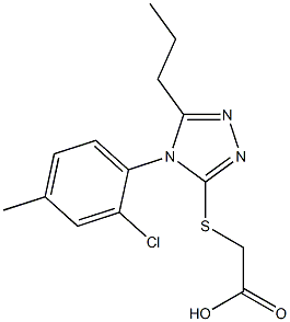 2-{[4-(2-chloro-4-methylphenyl)-5-propyl-4H-1,2,4-triazol-3-yl]sulfanyl}acetic acid 结构式