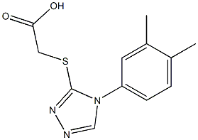 2-{[4-(3,4-dimethylphenyl)-4H-1,2,4-triazol-3-yl]sulfanyl}acetic acid 结构式