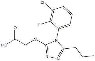 2-{[4-(3-chloro-2-fluorophenyl)-5-propyl-4H-1,2,4-triazol-3-yl]sulfanyl}acetic acid 结构式