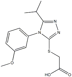 2-{[4-(3-methoxyphenyl)-5-(propan-2-yl)-4H-1,2,4-triazol-3-yl]sulfanyl}acetic acid 结构式