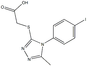 2-{[4-(4-iodophenyl)-5-methyl-4H-1,2,4-triazol-3-yl]sulfanyl}acetic acid 结构式