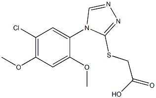 2-{[4-(5-chloro-2,4-dimethoxyphenyl)-4H-1,2,4-triazol-3-yl]sulfanyl}acetic acid 结构式