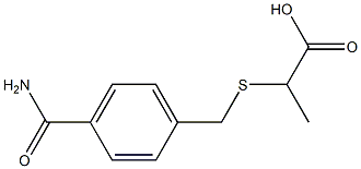 2-{[4-(aminocarbonyl)benzyl]thio}propanoic acid 结构式