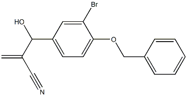 2-{[4-(benzyloxy)-3-bromophenyl](hydroxy)methyl}prop-2-enenitrile 结构式