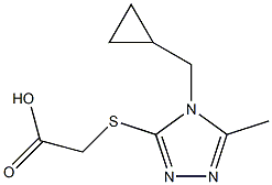 2-{[4-(cyclopropylmethyl)-5-methyl-4H-1,2,4-triazol-3-yl]sulfanyl}acetic acid 结构式