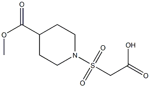 2-{[4-(methoxycarbonyl)piperidine-1-]sulfonyl}acetic acid 结构式