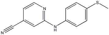 2-{[4-(methylthio)phenyl]amino}isonicotinonitrile 结构式