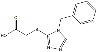 2-{[4-(pyridin-3-ylmethyl)-4H-1,2,4-triazol-3-yl]sulfanyl}acetic acid 结构式