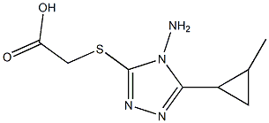 2-{[4-amino-5-(2-methylcyclopropyl)-4H-1,2,4-triazol-3-yl]sulfanyl}acetic acid 结构式