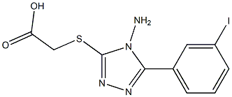 2-{[4-amino-5-(3-iodophenyl)-4H-1,2,4-triazol-3-yl]sulfanyl}acetic acid 结构式