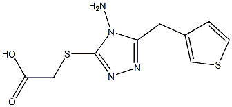 2-{[4-amino-5-(thiophen-3-ylmethyl)-4H-1,2,4-triazol-3-yl]sulfanyl}acetic acid 结构式