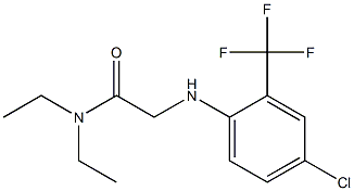 2-{[4-chloro-2-(trifluoromethyl)phenyl]amino}-N,N-diethylacetamide 结构式