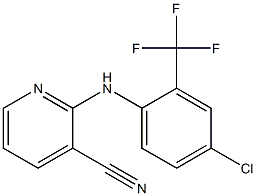 2-{[4-chloro-2-(trifluoromethyl)phenyl]amino}pyridine-3-carbonitrile 结构式