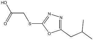 2-{[5-(2-methylpropyl)-1,3,4-oxadiazol-2-yl]sulfanyl}acetic acid 结构式